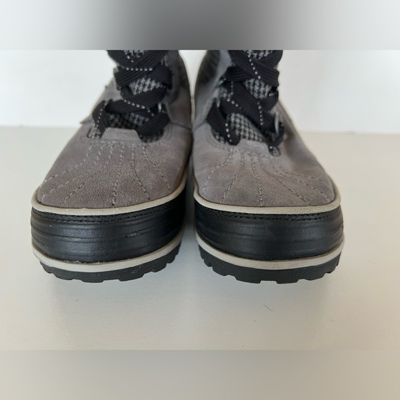 Sorel Women's Tivoli Mid-Calf Quarry Black Houndstooth Snow Winter Boots, size 7 - Picture 3 of 11